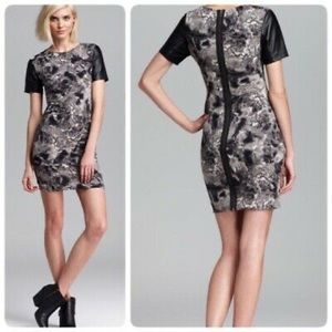 Cut25 Jersey Dress With Leather Sleeves M